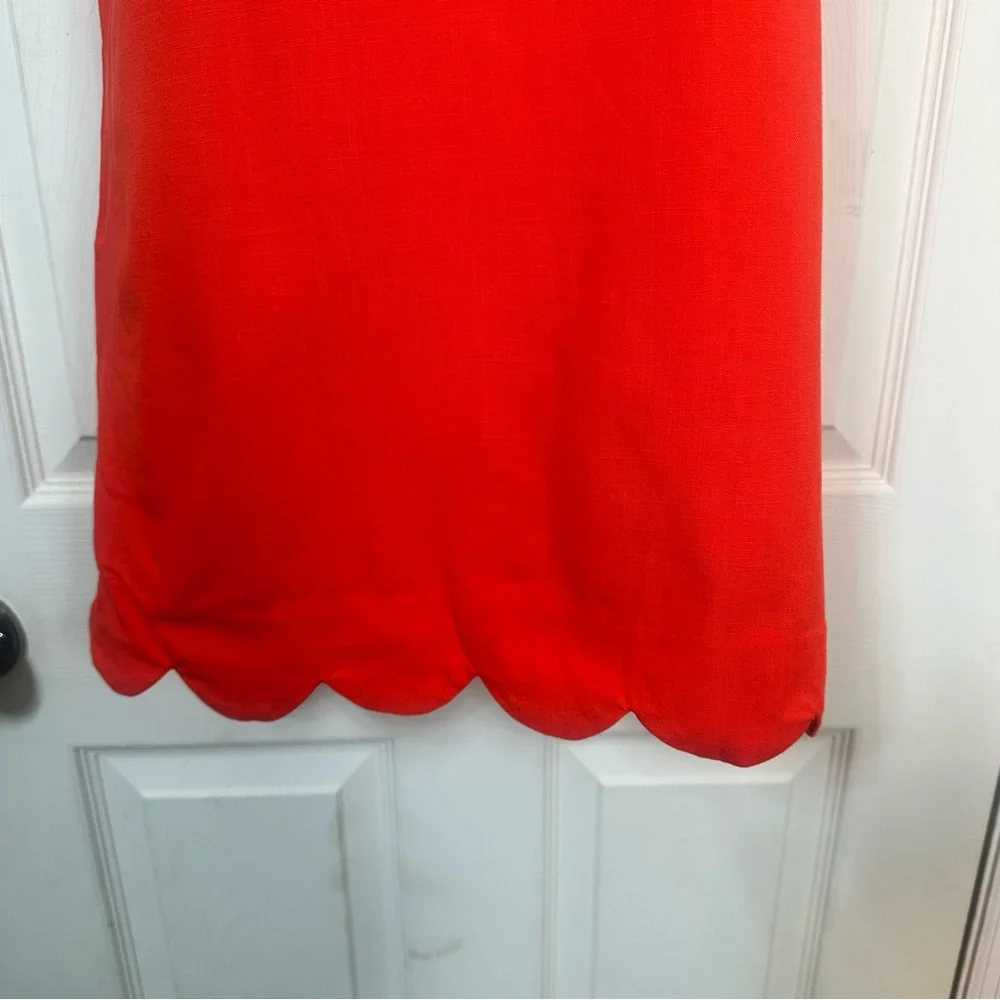 Kate Spade x Target Red Dress Sleeveless Scalloped Hem Mini Dress‎ Size XS NWT